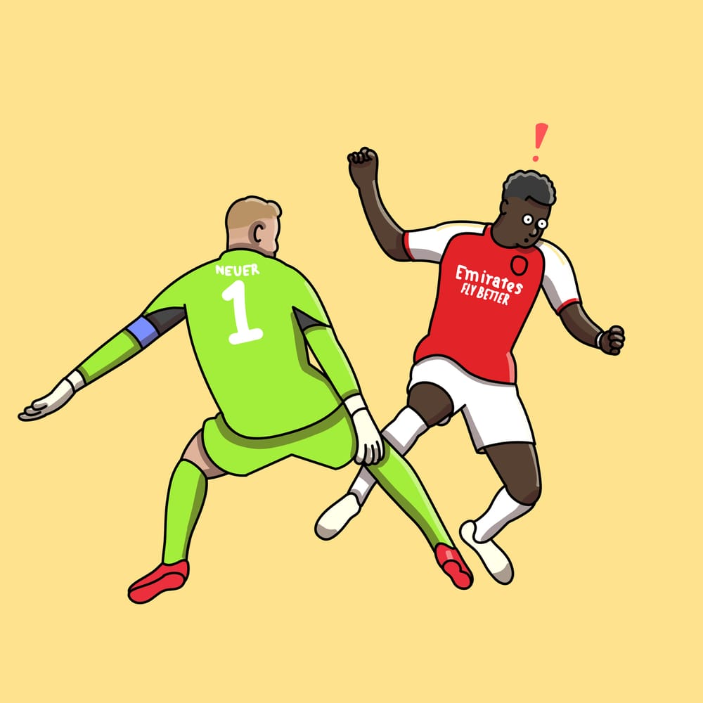 Arsenal-Bayern Munich Poorly Drawn